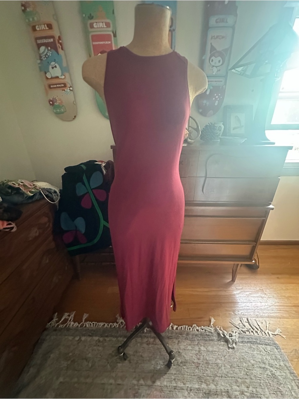 lululemon ‘Get going’ Sleeveless Fitted dress in ruby wine color 4- like new